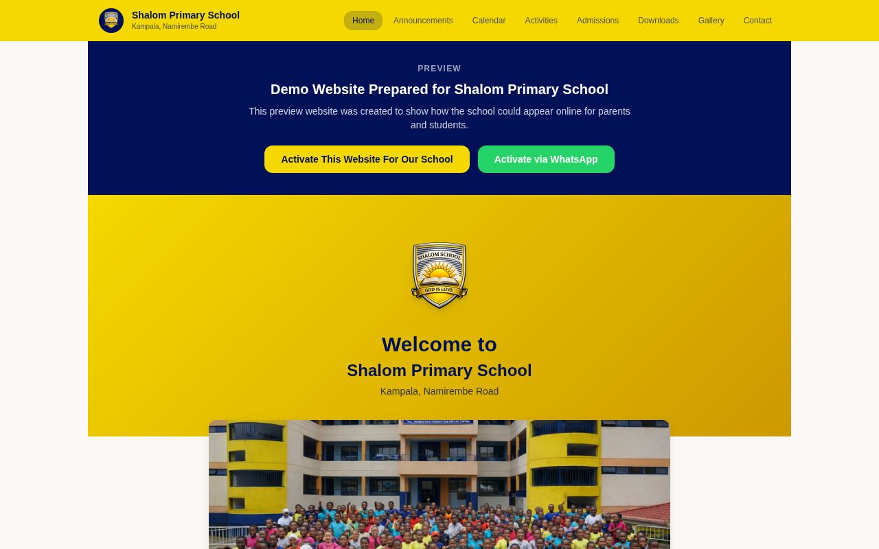 Greenstars High School live app preview